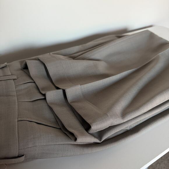 Vtg 90s SERGIO PIUMATTI ITALY Trouser Pants 36 Pure Wool Luxury Slack Workwear - Picture 8 of 12